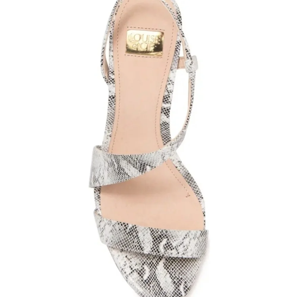 New Louise Et Cie Sandal Heel In Snake Size Woman's 9.5